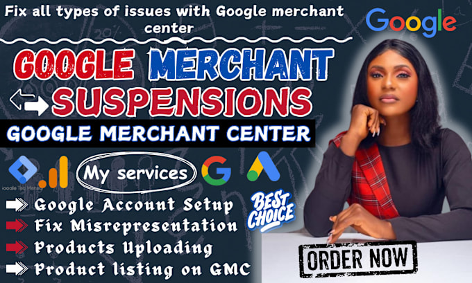 Gig Preview - Fix google merchant center misrepresentation, set up shopping ads shopify