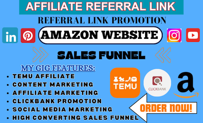 Bestseller - promote your temu affiliate link, clickbank affiliate  referral link