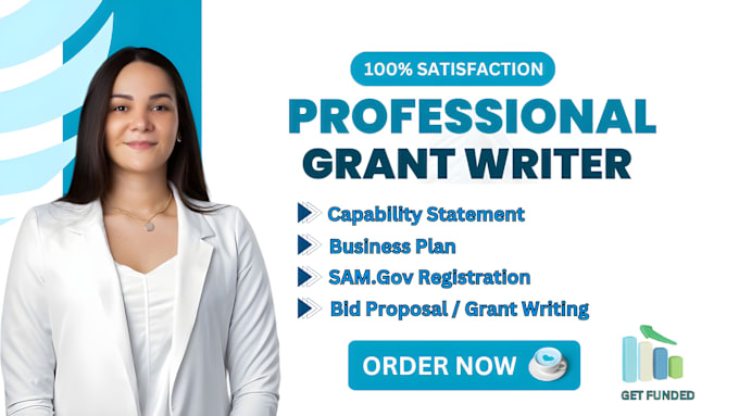 Gig Preview - Grant writing, grant proposal, grant research,  grant writers, business plan