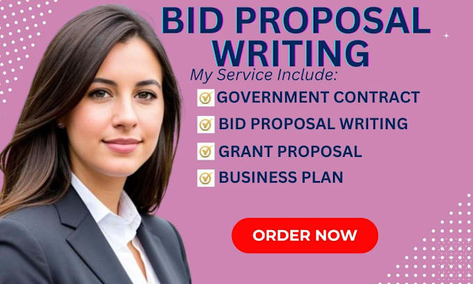 Gig Preview - Write a winning bid proposal, grant proposal rfp rfq proposals