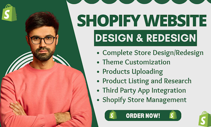 Gig Preview - Redesign shopify website design shopify website redesign shopify store shopify