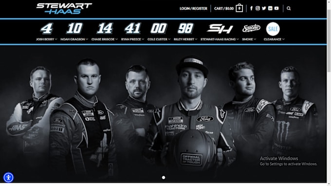 Gig Preview - Design formula 1 website motorsport ecommerce website merchandise dropshipping