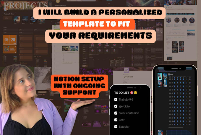 Gig Preview - Build a personalized notion template to fit your requirements