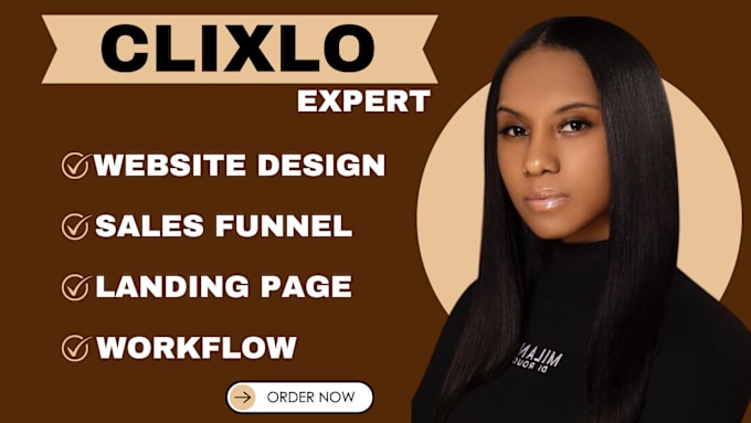 Gig Preview - Build clixlo website design clixlo landing page design clixlo sales funnel