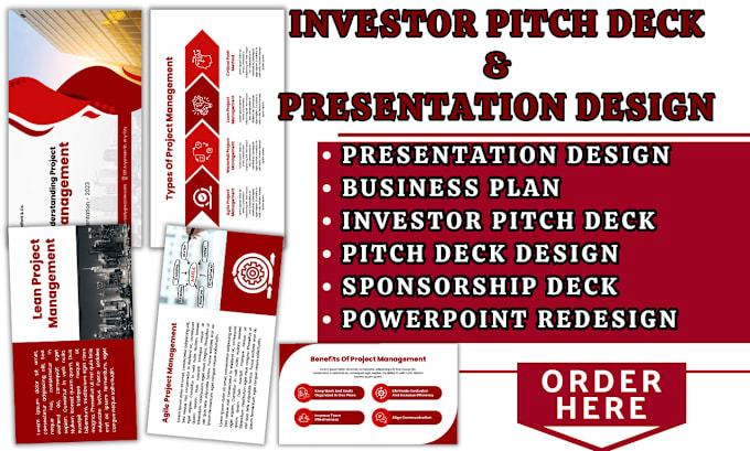 Gig Preview - Do investor pitch deck design company presentation design pitch deck ppt design