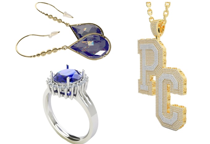 Gig Preview - 3d jewelry design 3d jewelry rendering cad 3d for jewelry animation 3d printing