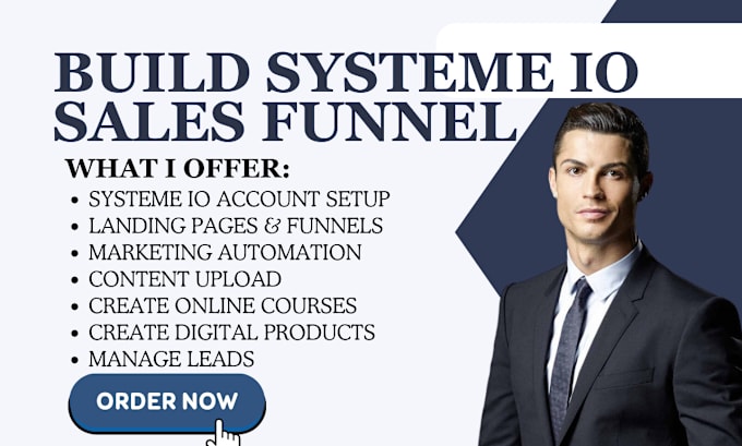 Gig Preview - Build systeme io sales funnel, systeme io, systeme io funnel, sales funnel