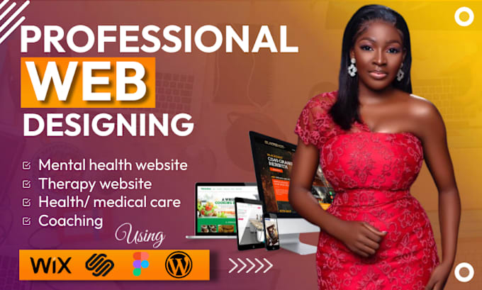 Gig Preview - Design a coaching website, therapy, medical healthcare website