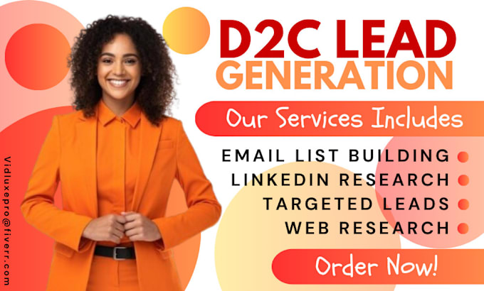 Gig Preview - Provide targeted email list, d2c b2b verified email list for business industry