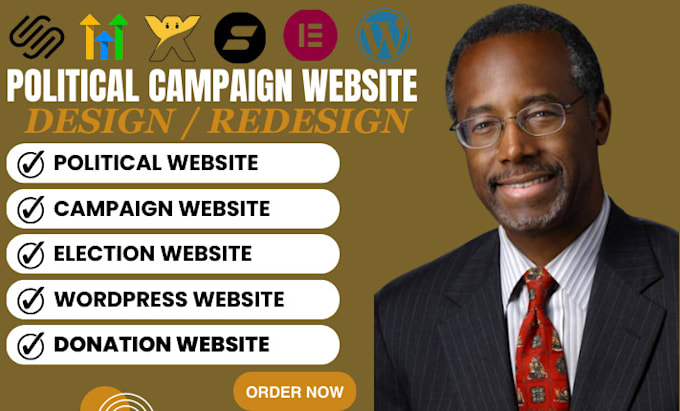 Gig Preview - Build political campaign website for your next election with donation