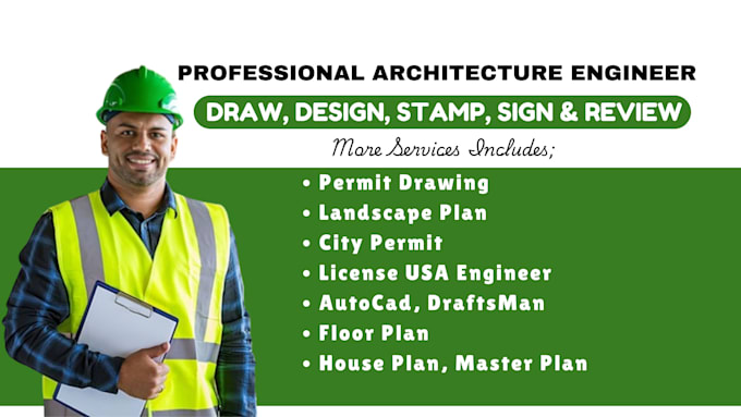 Bestseller - do licensed architecture, civil structural drawings and stamped for city permits