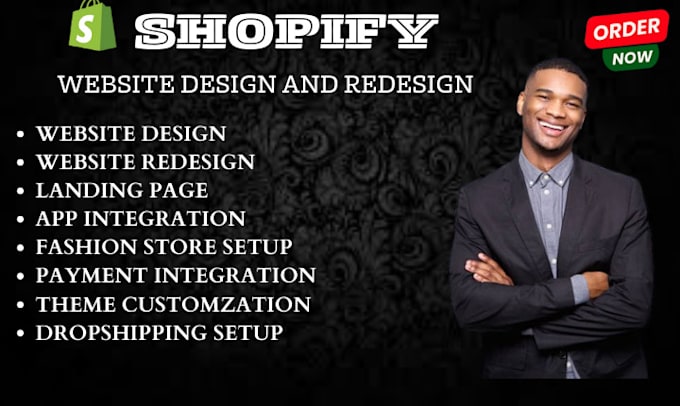 Gig Preview - Redesign shopify website,shopify design and redesign,redesign shopify store