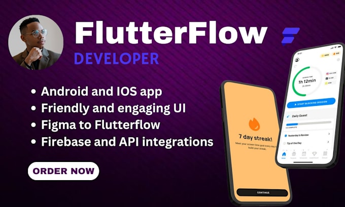 Gig Preview - Do flutter flow app, flutterflow developer figma to flutter flow app development