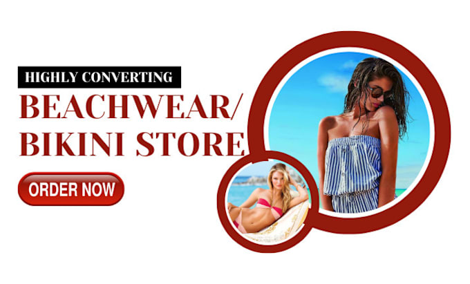 Gig Preview - Design swimwear adult store swimsuit fashion bikini shopify clothing website ads