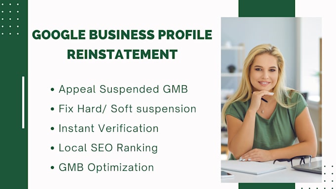 Gig Preview - Fix, appeal and reinstate suspended google business profile