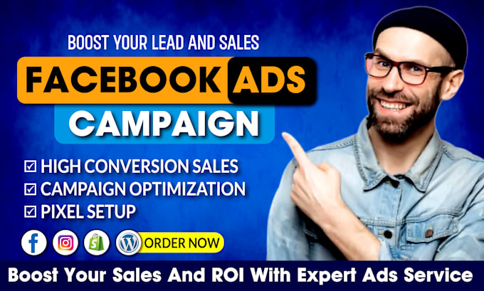 Gig Preview - Setup facebook ads,instagram ads and meta ads campaign