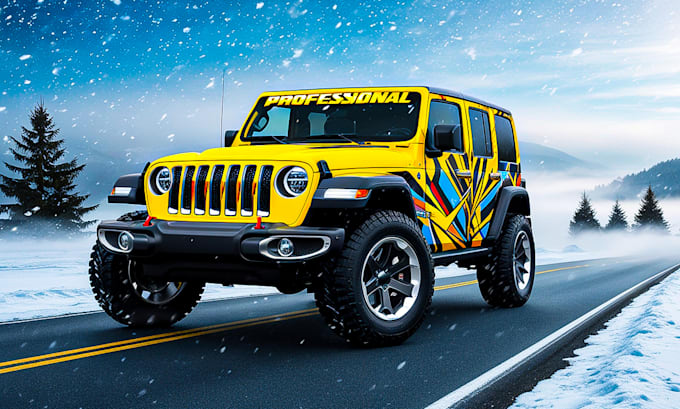 Bestseller - design a custom jeep wrap, car ,van ,vehicle ,trailer wrap design