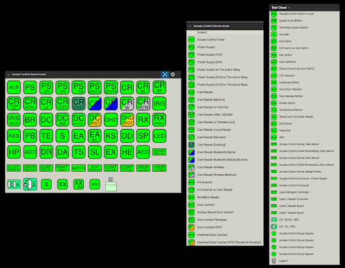 Gig Preview - Deliver a bluebeam access control icon tool chest