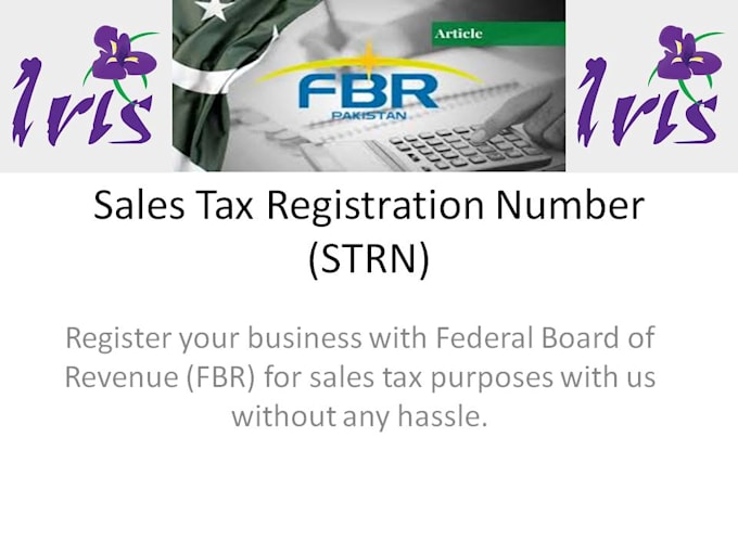 Gig Preview - Register your business for gst sales tax with fbr paksitan