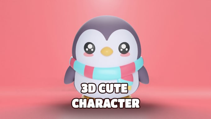 Gig Preview - Model 3d cute animal character