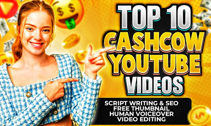 Gig Preview - Do faceless videos top 10 cash cow video and youtube automation