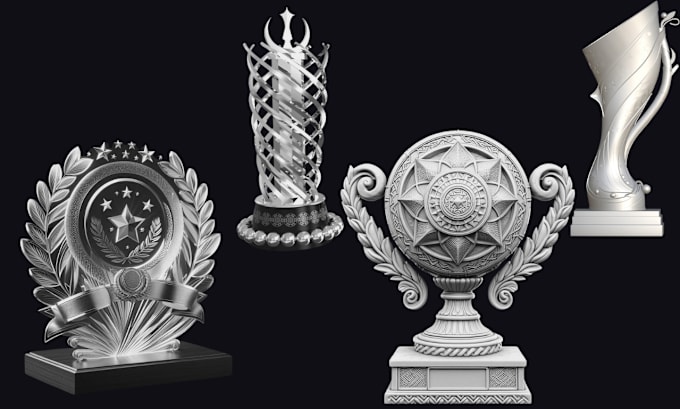 Gig Preview - Design 3d trophy award 3d medal gift 3d crystal,3d production  for 3d printing