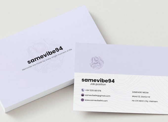 Gig Preview - Give you a purple business card canva template