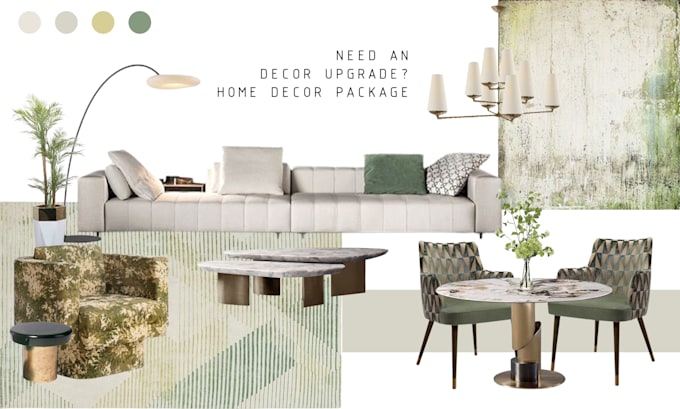 Gig Preview - Provide interior design mood board, 3d and shopping list