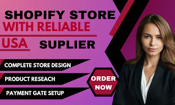 Gig Preview - Create a USA shopify dropshipping store using spocket, zendrop, cj, and dsers