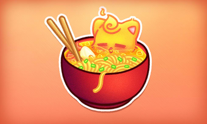 Gig Preview - Draw cute animal, food illustrations for sticker, merch