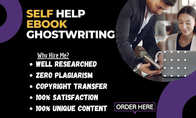 Gig Preview - Ghostwrite self help ebook writer, non fiction book christian ebook ghostwriter