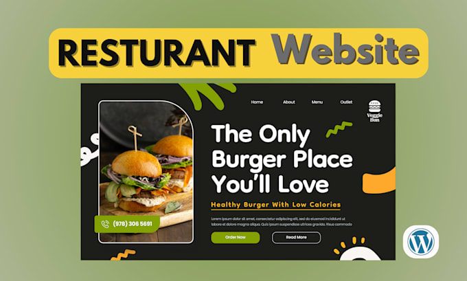 Gig Preview - Design a stunning website for your restaurant, cafe, bakery or food business