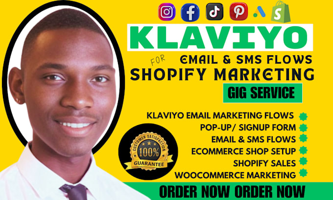 Gig Preview - Setup klaviyo email marketing flows and sms marketing for ecommerce store