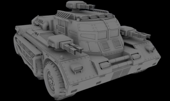 Gig Preview - Model military aircraft, military vehicles ship,armored tank stl for 3d printing