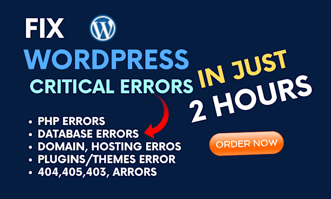 Gig Preview - Fix wordpress critical error, wordpress issue, error, bug, elementor, 404 error