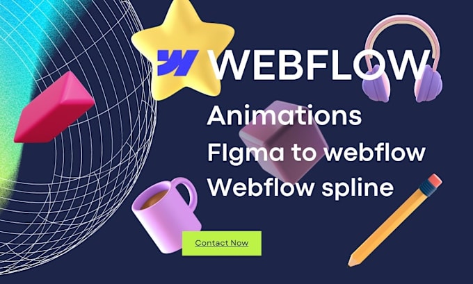 Bestseller - design webflow animation website, figma to 3d webflow spline