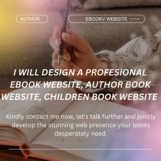 Gig Preview - Design ebook website, author book website, children website