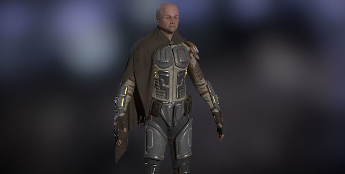 Gig Preview - 3d armor,warrior human model, nsfw stylized 3d game model,game assets rig,sculpt