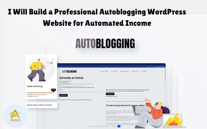 Gig Preview - Build a professional autoblogging wordpress news website for automated income