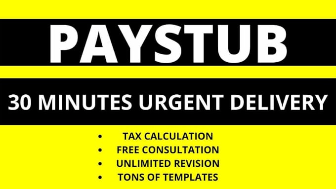 Bestseller - do paystub, check stubs, from w2, 1099 and 1040