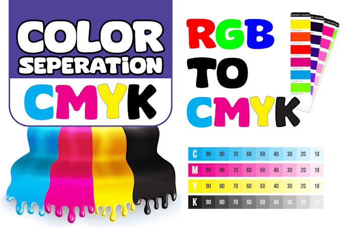 Gig Preview - Halftone rgb, pantone, cmyk, spot screen printing, simulated color separation