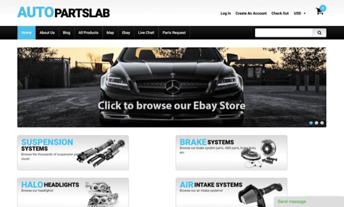 Gig Preview - Auto parts website, automotive website, auto parts, auto parts store