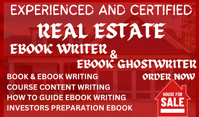 Gig Preview - Be your personal real estate ebook for investor, personal finance book writer