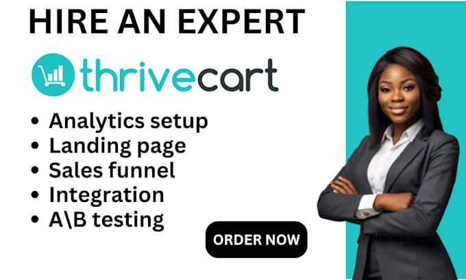 Gig Preview - Do thrivecart, thrivecart funnel, landing page, sales funnel