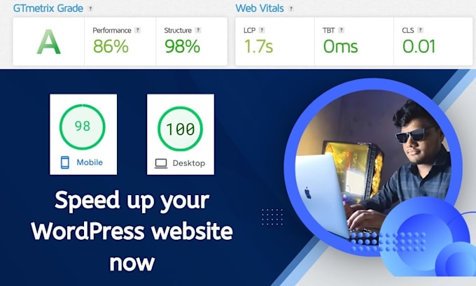 Gig Preview - Speed up your wordpress website within 3 hours