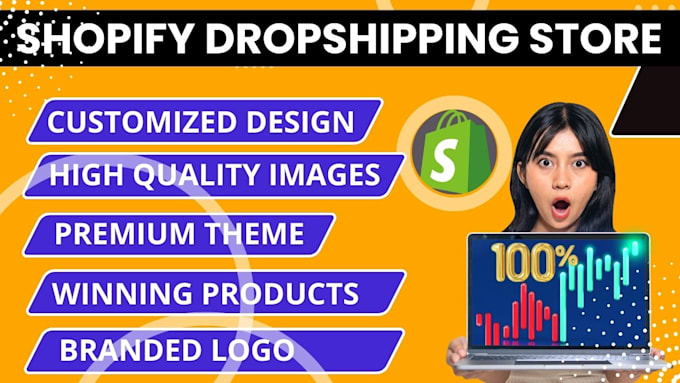 Gig Preview - Setup profitable  store design or shopify website or dropshipping store design