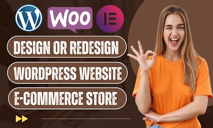 Gig Preview - Design and redesign wordpress website and woocommerce store