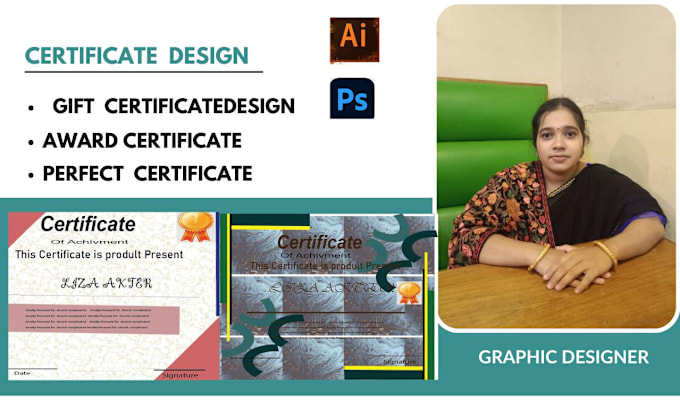 Gig Preview - Do perfect amazing certificate, gift and award certificate design