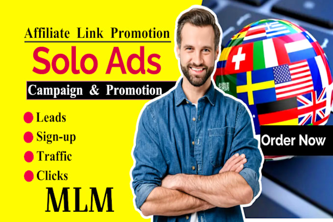 Gig Preview - Do affiliate link promotion, solo ads, email campaign, clickbank, MLM promotion