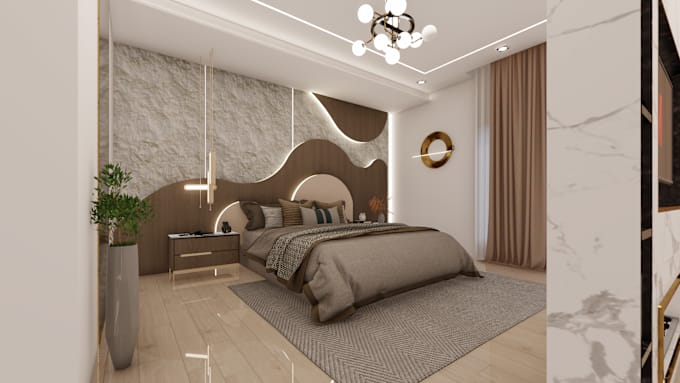 Gig Preview - Create modern bedroom interior design